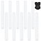 Iron Corset Busk, Hook & Eye Closure for Corset, Bustier, Waist Trainer, White, 255x25.5x1~3mm, Hole: 3.5~3.6mm
