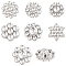 AHANDMAKER 42Pcs Sliver Rhinestone Buttons 7 Styles 15~20mm Rhinestone Embellishments Buttons Sew on Clothing Buttons for Coat DIY Jewelry Making Wedding