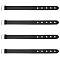 Imitation Leather Shirt Sleeve Belt Holders, with Iron Clasp, Black, 410x30x2mm
