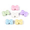 Baking Paint Alloy Beads, Bowknot, Mixed Color, 8.5x12x6mm, Hole: 1.4~1.5mm