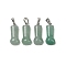 Natural Green Aventurine Pendants, Hand Charms, with Brass Snap on Bails, Platinum, 24x10.5x6.5mm, Hole: 7x4mm