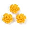 Synthetic Coral Carved Beads, Dyed, Flower, Gold, 12x7mm, Hole: 1.3mm