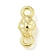 Alloy Textured Connector Charms, Golden, Oval, 12x5x4.5mm, Hole: 1.5mm