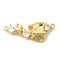 Brass Pave Clear Cubic Zirconia Connector Charms, Cadmium Free & Nickel Free & Lead Free, Melting Cube Links, Real 18K Gold Plated, 31x11.5x7.5mm, Hole: 1.4mm