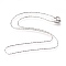 Non-Tarnish 304 Stainless Steel Boston Link Chains Necklaces, with Lobster Claw Clasps, Stainless Steel Color, 16.7 inch(42.5cm), 1mm
