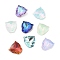 Glass Rhinestone Cabochons, Pointed Back & Back Plated, Leopard Head, Mixed Color, 12x12x5mm
