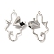 Glass Paper Plane Pendant, with Platinum Alloy Findings, Lead Free & Cadmium Free, Black, 33x20.5x4.5mm, Hole: 1.4mm