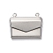 304 Stainless Steel Pendants, Envelope Charm, Anti-Tarnish, Stainless Steel Color, 17.5x22x3.5mm, Hole: 1.2mm