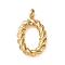 316 Surgical Stainless Steel Pendants & Charms, Golden, Letter O, 15x8.5x2mm, Hole: 2mm