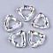 Transparent Acrylic Linkings Rings, AB Color, Triangle, Clear AB, 22x23x6mm, Inner Diameter: 11x12mm