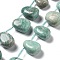 Natural Amazonite Beads Strands, Teardrop, Top Drilled, 22.5~26x14.5~19x12~14.5mm, Hole: 0.9mm, about 8~9pcs/strand, 7.48''~8.66''(19~22cm)