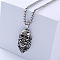 Retro Rock Punk Men's Skull Wolf 304 Stainless Steel Pendant Necklaces, Antique Silver & Stainless Steel Color