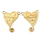 304 Stainless Steel Pendants, Heart Charm, Real 18K Gold Plated, 25x21x2mm, Hole: 2.5mm