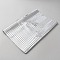 Polyester Sequin Table Runners, Wedding Party Table Decoration, Rectangle with Grid Pattern, Silver, 1804x335x0.5mm