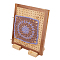 Rectangle Wood Crochet Blocking Board, with 304 Stainless Steel Rods, BurlyWood, 27.9x25.3x1.5cm, Hole: 3.3mm