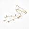 Brass Cubic Zirconia Pendant Necklaces, with Cable Chains, Golden, 14.5 inch(37cm)