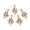 Brass Open Back Pendant Cabochons Settings, Cross, Unplated, Nickel Free, Size: about 13mm wide, 20mm long, hole: 2mm