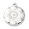 304 Stainless Steel Pendants, Flower Charm, Anti-Tarnish, Stainless Steel Color, 20.5x17.5x2.5mm, Hole: 2mm