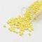 11/0 Grade A Round Glass Seed Beads, Baking Paint, Champagne Yellow, 2.3x1.5mm, Hole: 1mm, about 48500pcs/pound