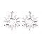 304 Stainless Steel Pendants, Sun Charm, Anti-Tarnish, Stainless Steel Color, 31.5x24.5x2mm, Hole: 1.8mm