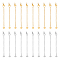 Unicraftale 20Pcs 2 Colors 304 Stainless Steel Chain Extender, End Chains with Clasps and Tiny Heart Charm Tab, Golden & Stainless Steel Color, 70mm, Hole: 2.5mm, 10Pcs/color