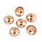304 Stainless Steel Bead Cap Pendant Bails, for Globe Glass Bubble Cover Pendants, Rose Gold, 8mm, Hole: 1.8mm