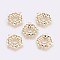 Brass Pendants, Long-Lasting Plated, Hexagon, Nickel Free, Real 18K Gold Plated, 23.5x23x3mm, Hole: 1.8mm