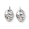 Brass Pendants, Cadmium Free & Nickel Free & Lead Free, Shell Shape Charms, Real Platinum Plated, 15.5x8x7.5mm, Hole: 1.4mm