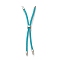 Nylon Twisted Cord Bracelet, with Brass Cord End, for Slider Bracelet Making, Dark Turquoise, 9 inch(22.8cm), Hole: 2.8mm, Single Chain Length: about 11.4cm