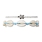 2Pcs 2 Style Glass Seed & Alloy Turtle Beaded Stretch Bracelets Set, Natural Shell Braided Bead Bracelets for Women, White, Inner Diameter: 1-7/8~3-1/4 inch(4.7~8.2cm), 1Pc/style