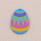 Easter Theme Acrylic Pendants, Easter Egg, Colorful, 40x27.5x1.5mm, Hole: 1.6mm