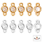 Beebeecraft 20Pcs 2 Colors Cubic Zirconia Links 18K Gold & Platinum Plated Round Bracelet Necklace Connectors for DIY Dangle Earring Necklaces Bracelets Making
