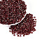 Picasso Baking Paint Glass Seed Beads, Bicone, FireBrick, 4~4.5x3.5~4mm, Hole: 0.9~1.2mm, about 6165pcs/pound