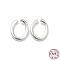 925 Sterling Silver Open Jump Rings, Oval, Silver, 20 Gauge, 5x4x0.8mm, Inner Diameter: 2.6x3.6mm, about 166pcs/10g
