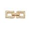 Brass Micro Pave Clear Cubic Zirconia Fold Over Clasps, Cadmium Free & Nickel Free & Lead Free, Rectangle, Real 18K Gold Plated, 25x9x3.5~5mm, Hole: 2.5x0.8mm
