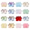 100Pcs Baking Paint Glass & Lampwork Beads Sets, Two Tone, Lotus, Mixed Color, 15.5x20.5x7.5mm, Hole: 1.2mm