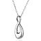 Non-Tarnish 304 Stainless Steel Pendant Necklaces, Urn Ashes Necklaces, Infinity, Stainless Steel Color, 20.47 inch(52cm)
