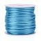 Nylon Cord, Satin Rattail Cord, for Beading Jewelry Making, Chinese Knotting, Deep Sky Blue, 1mm, about 32.8 yards(30m)/roll