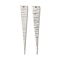Rack Plating Brass Pendants, Cadmium Free & Nickel Free & Lead Free, Thin Triangle Charm, Platinum, 36.5x6x1mm, Hole: 1.2mm