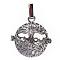 Rack Plating Brass Cage Pendants, Nickel Free, For Chime Ball Pendant Necklaces Making, Hollow Round, Platinum, 28x28x24mm, Hole: 3x7mm, inner measure: 21mm