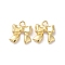 Rack Plating Alloy Pendant, Bowknot, Golden, 17.5x16x4mm, Hole: 3mm