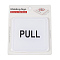Resin Notice Sign, Square with Pull, White, 10x10x0.35cm