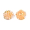 Opaque ABS Plastic Cabochons, Flower, Orange, 19.5x7.5mm
