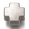 Non-Tarnish 304 Stainless Steel Beads, Cross, Stainless Steel Color, 10.5x10.5x5.5mm, Hole: 2.5mm