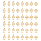 DICOSMETIC 60Pcs Hamsa Hand Pendants Hand with Flower Charms Filigree Connector Charms Golden Hand of Fatima Charms Hollow Laser Cut Pendants for Jewelry Making, Hole: 1.2mm