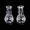 Glass Bottles, Bead Containers, Ball, Clear, 2.85~3.2x1.55~1.6cm, Hole: 6mm