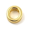 Brass Pendants, Cadmium Free & Nickel Free & Lead Free, Real 18K Gold Plated, Letter O, 8x7.5x3mm, Hole: 1.2mm