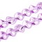 Baking Paint Transparent Glass Beads Strands, Nuggets, Medium Orchid, 13.5x13.5x8.5~9mm, Hole: 0.8~0.9mm, about 50pcs/strand, 26.38 inch(67cm)