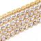 Brass Rhinestone Strass Chains, Rhinestone Cup Chains, Raw(Unplated), Nickel Free, Crystal, 2.6mm, , about 10yards/bundle