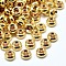 Rack Plating Brass Flat Round Spacer Beads, Golden, 6x3mm, Hole: 2mm